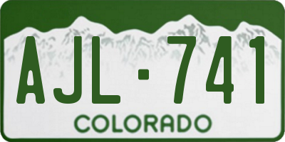 CO license plate AJL741