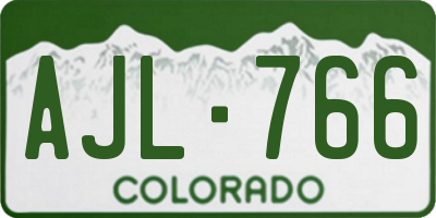 CO license plate AJL766