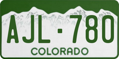 CO license plate AJL780