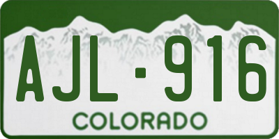 CO license plate AJL916