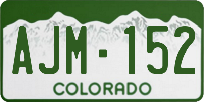 CO license plate AJM152