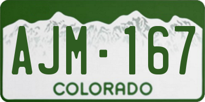 CO license plate AJM167