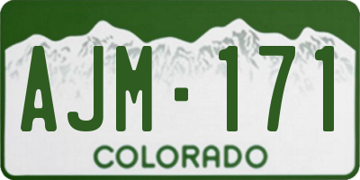 CO license plate AJM171