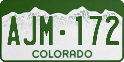 CO license plate AJM172