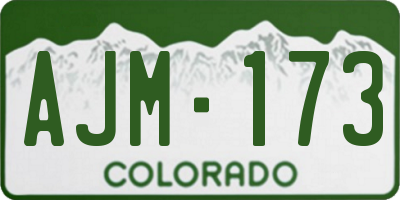 CO license plate AJM173