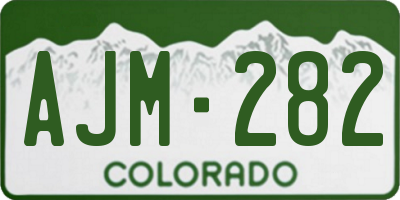 CO license plate AJM282