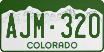 CO license plate AJM320
