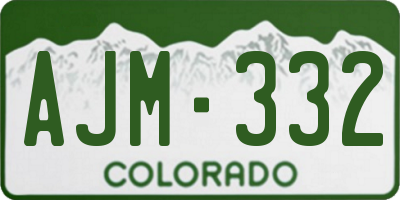CO license plate AJM332