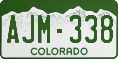 CO license plate AJM338