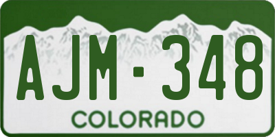 CO license plate AJM348