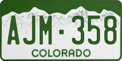 CO license plate AJM358