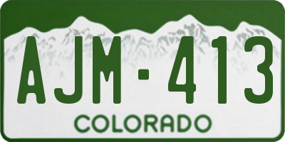 CO license plate AJM413