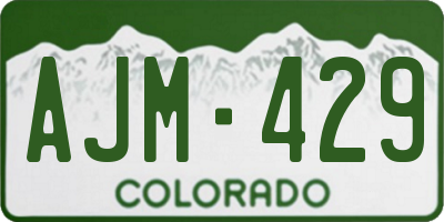 CO license plate AJM429