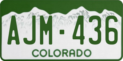 CO license plate AJM436