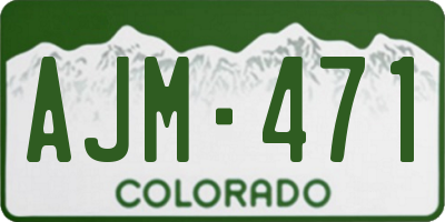 CO license plate AJM471