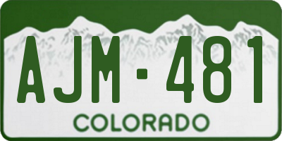 CO license plate AJM481