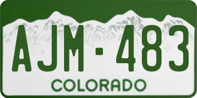 CO license plate AJM483
