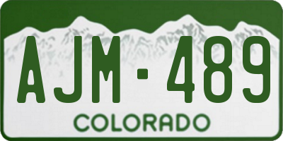 CO license plate AJM489