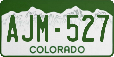 CO license plate AJM527