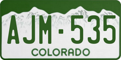 CO license plate AJM535