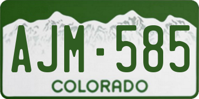 CO license plate AJM585