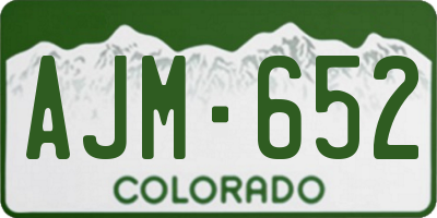 CO license plate AJM652