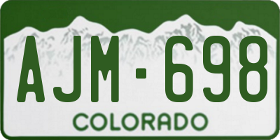 CO license plate AJM698