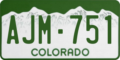 CO license plate AJM751