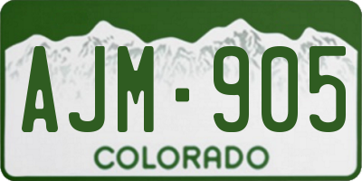 CO license plate AJM905