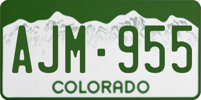 CO license plate AJM955