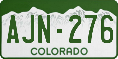 CO license plate AJN276