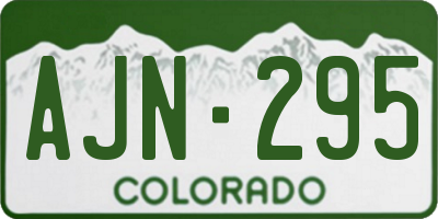 CO license plate AJN295