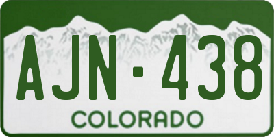 CO license plate AJN438