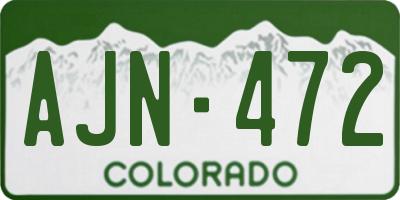 CO license plate AJN472
