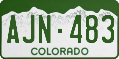CO license plate AJN483