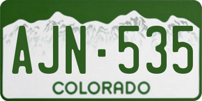 CO license plate AJN535