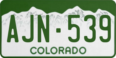 CO license plate AJN539