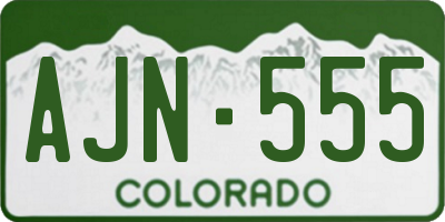 CO license plate AJN555