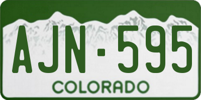 CO license plate AJN595