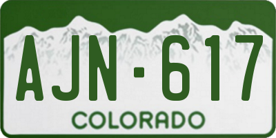 CO license plate AJN617