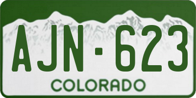 CO license plate AJN623