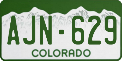 CO license plate AJN629
