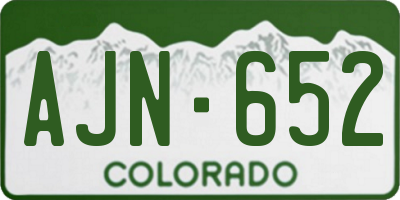 CO license plate AJN652