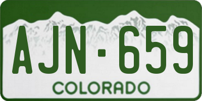 CO license plate AJN659