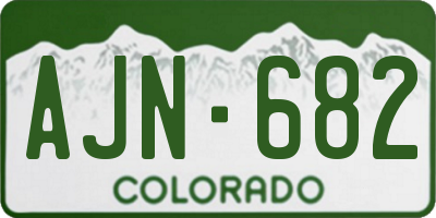 CO license plate AJN682