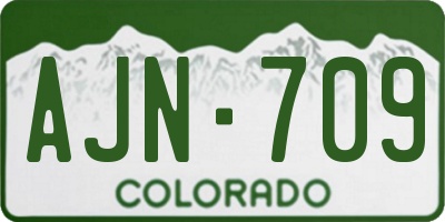CO license plate AJN709