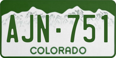 CO license plate AJN751