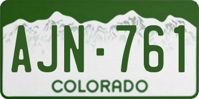 CO license plate AJN761