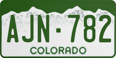 CO license plate AJN782