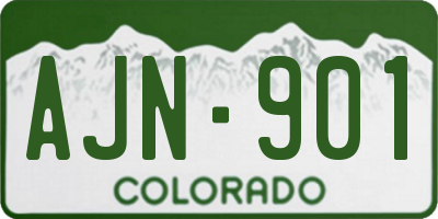 CO license plate AJN901